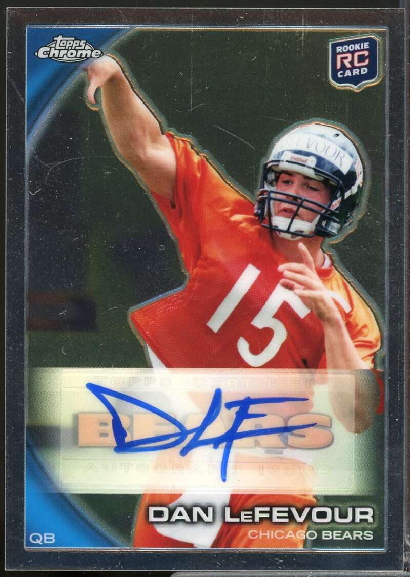 Dan LeFevour Card 2010 Topps Chrome Rookie Autographs #C36  Image 1