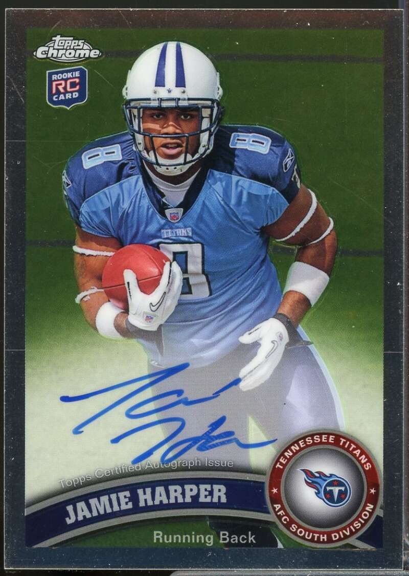 Jamie Harper Card 2011 Topps Chrome Rookie Autographs #181  Image 1