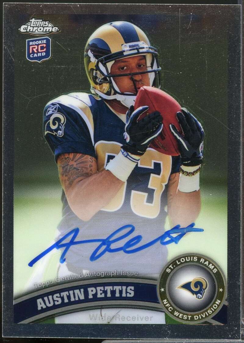 Austin Pettis Card 2011 Topps Chrome Rookie Autographs #208  Image 1