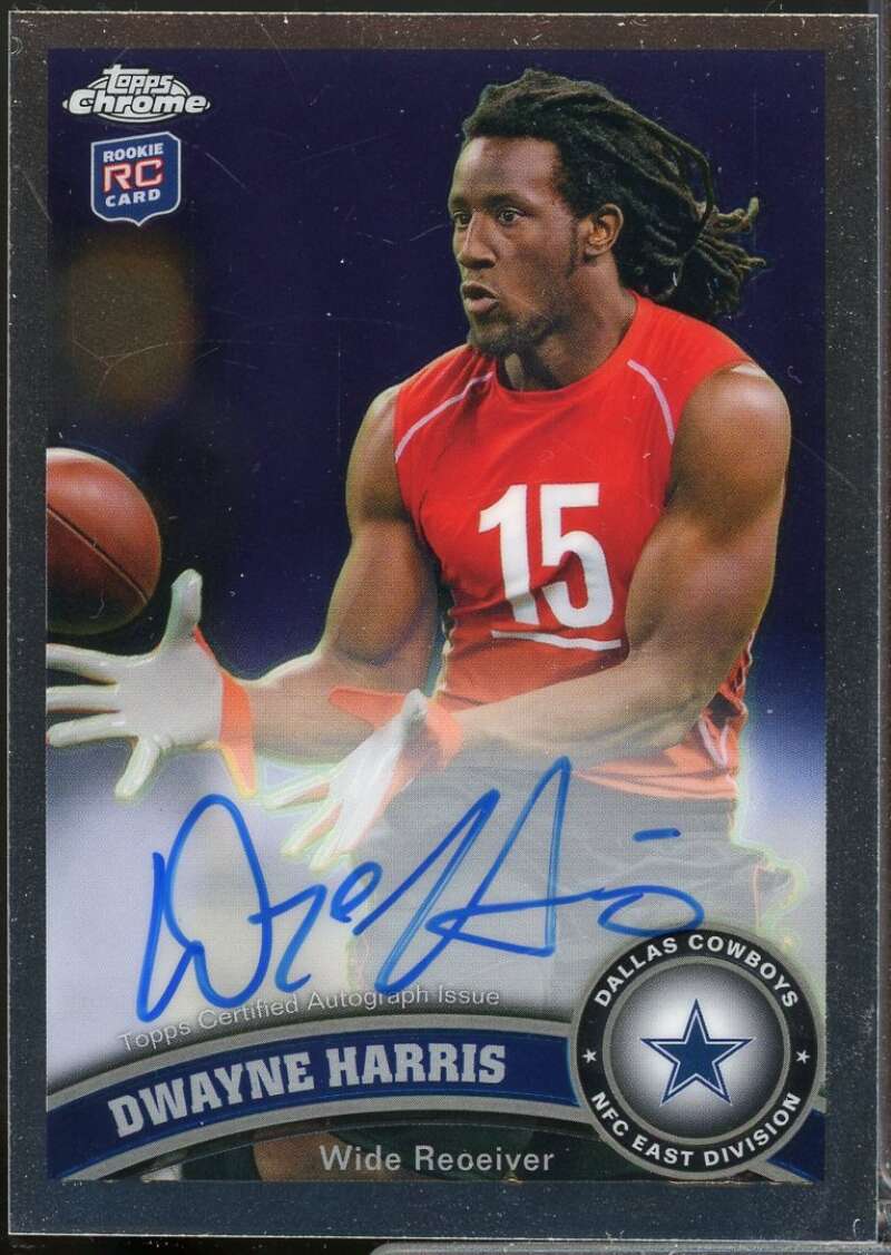 Dwayne Harris Card 2011 Topps Chrome Rookie Autographs #145  Image 1