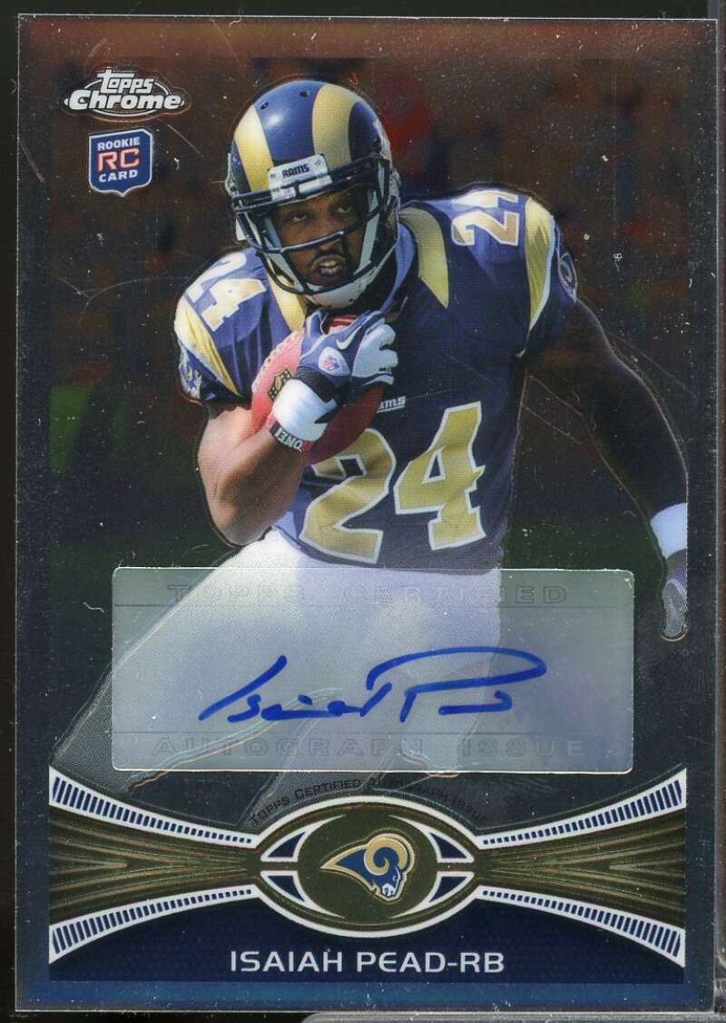 Isaiah Pead Card 2012 Topps Chrome Rookie Autographs #202  Image 1