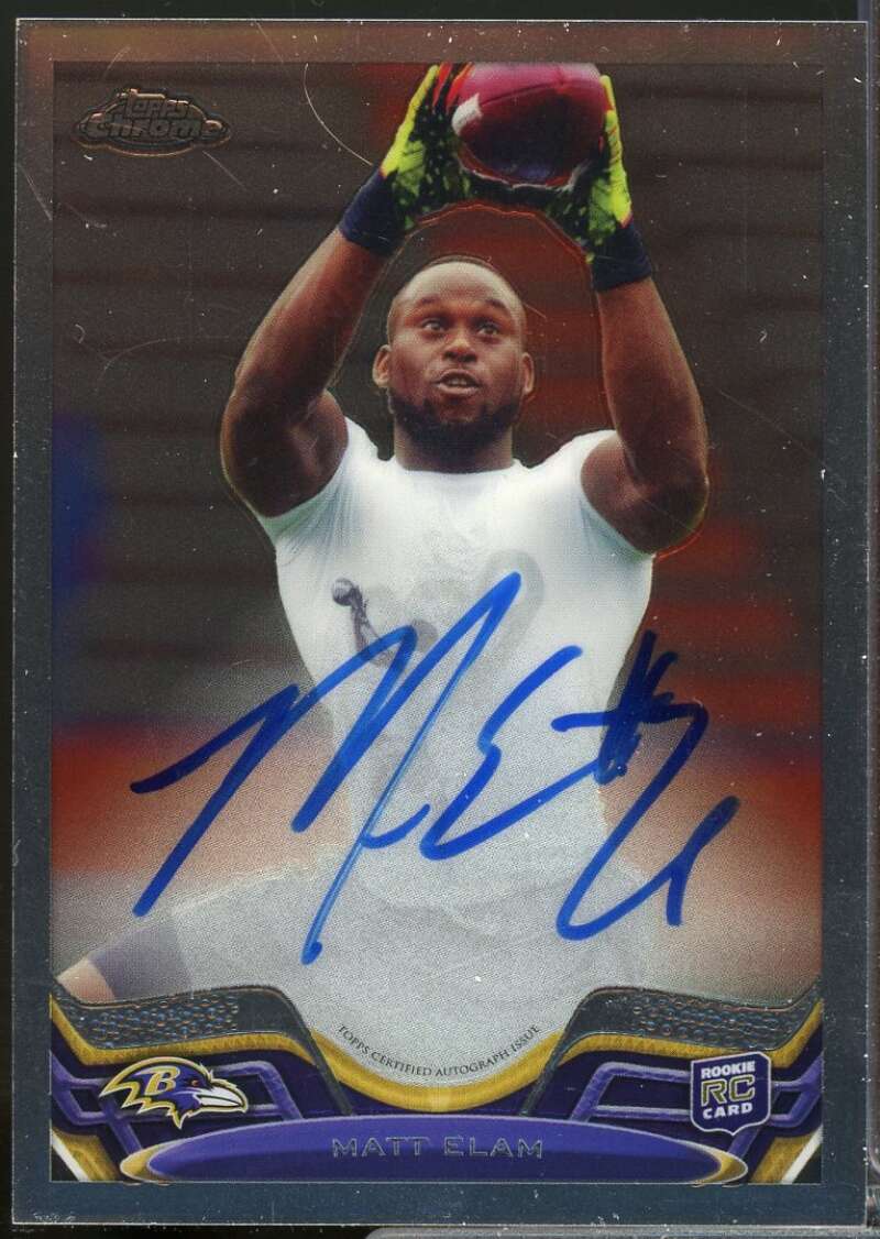 Matt Elam /600 Card 2013 Topps Chrome Rookie Autographs #207  Image 1