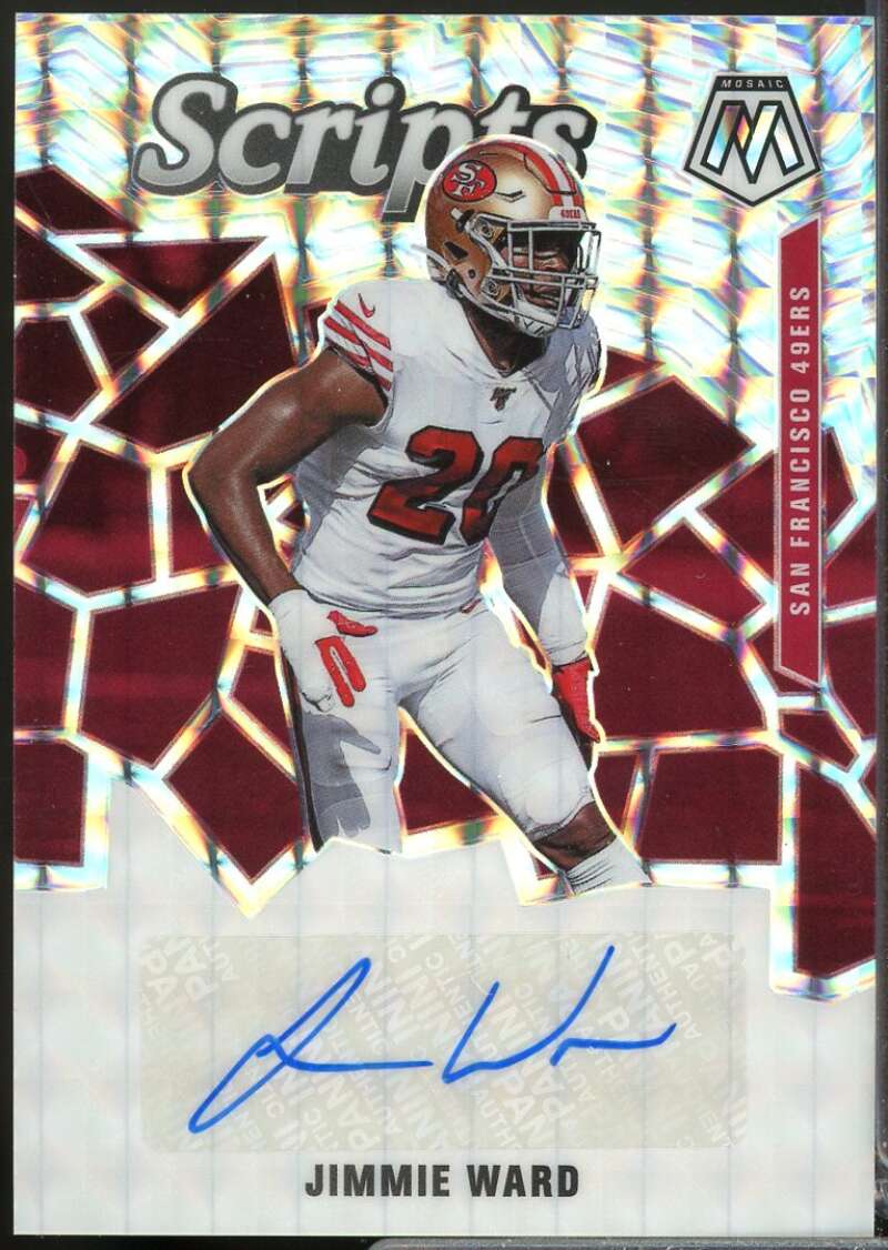 Jimmie Ward Card 2020 Panini Mosaic Scripts Autograph #21  Image 1