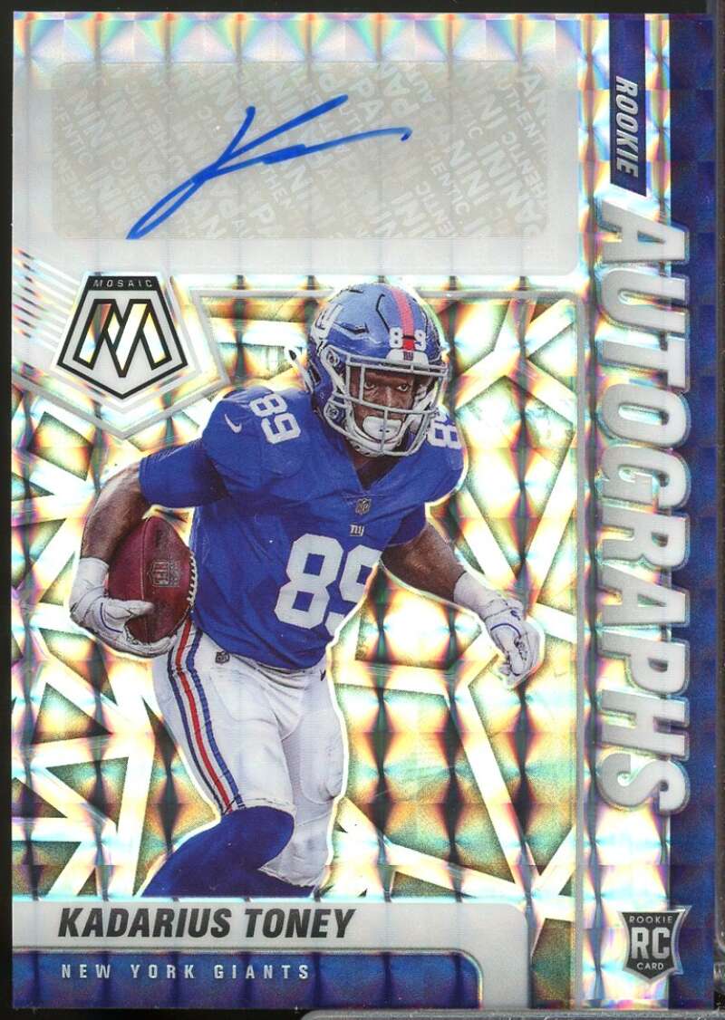 Kadarius Toney Card 2021 Panini Mosaic Rookie Autographs Mosaic #12  Image 1