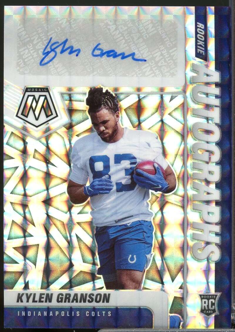 Kylen Granson Card 2021 Panini Mosaic Rookie Autographs Mosaic #74  Image 1