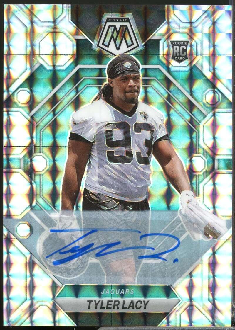 Tyler Lacy Card 2023 Panini Mosaic Rookie Autographs Mosaic #370  Image 1