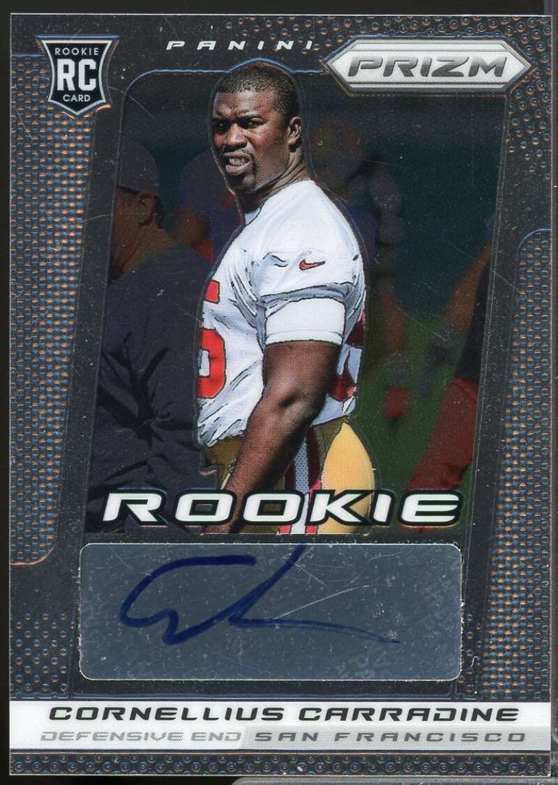 Cornellius Carradine Card 2013 Panini Prizm Rookie Autographs #218  Image 1