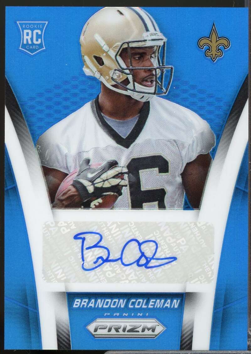 Brandon Coleman /75 Card 2014 Panini Prizm Rookie Autographs Prizms Blue #ARBC1  Image 1