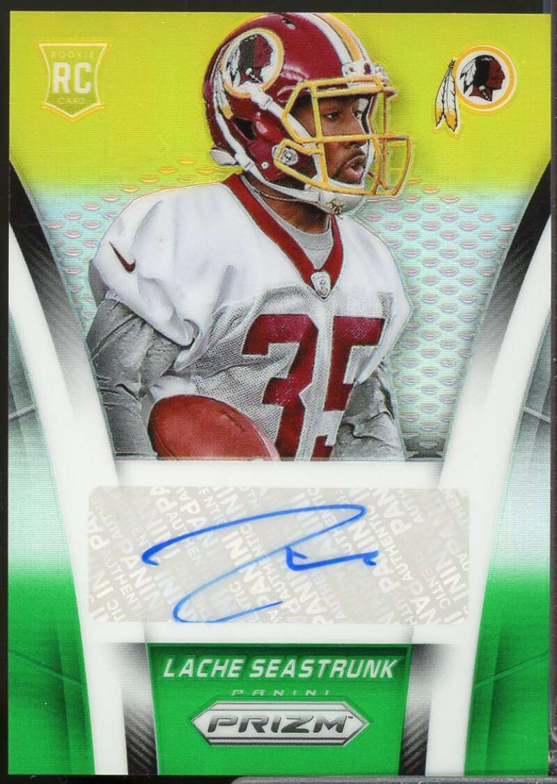 Lache Seastrunk /75 2014 Panini Prizm Rookie Autographs Neon Green Yellow #ARLS  Image 1