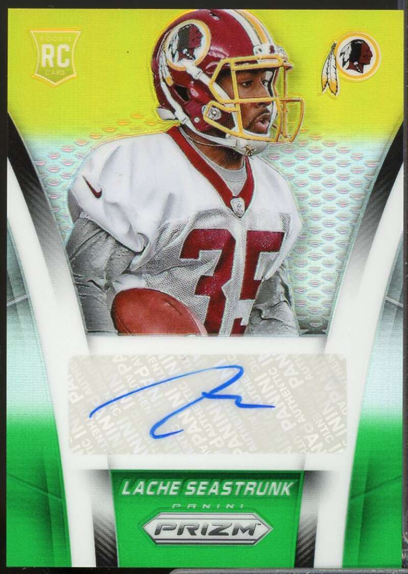 Lache Seastrunk /75 2014 Panini Prizm Rookie Autographs Neon Green Yellow #ARLS  Image 1