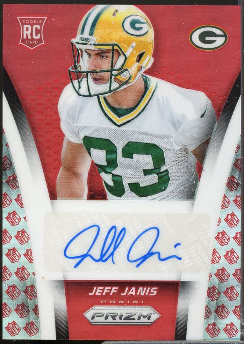Jeff Janis /75 Card 2014 Panini Prizm Rookie Autographs Prizms NFL Shield #ARJJ  Image 1