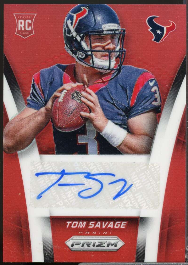 Tom Savage /40 Card 2014 Panini Prizm Rookie Autographs Prizms Red #ARTS2  Image 1