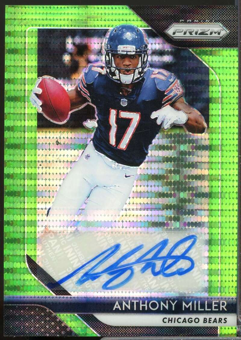 Anthony Miller 2018 Panini Prizm Rookie Autographs Prizms Neon Green Pulsar #20  Image 1