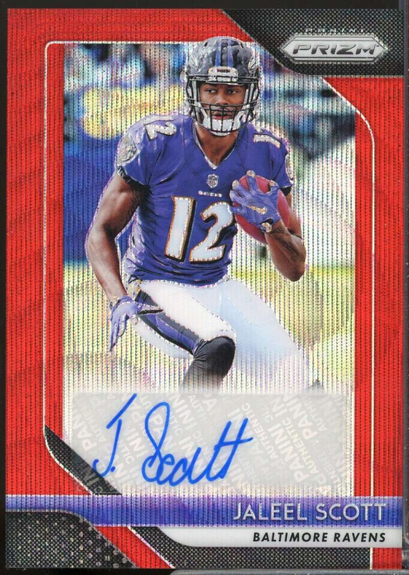 Jaleel Scott /199 Card 2018 Panini Prizm Rookie Autographs Prizms Red Wave #35  Image 1