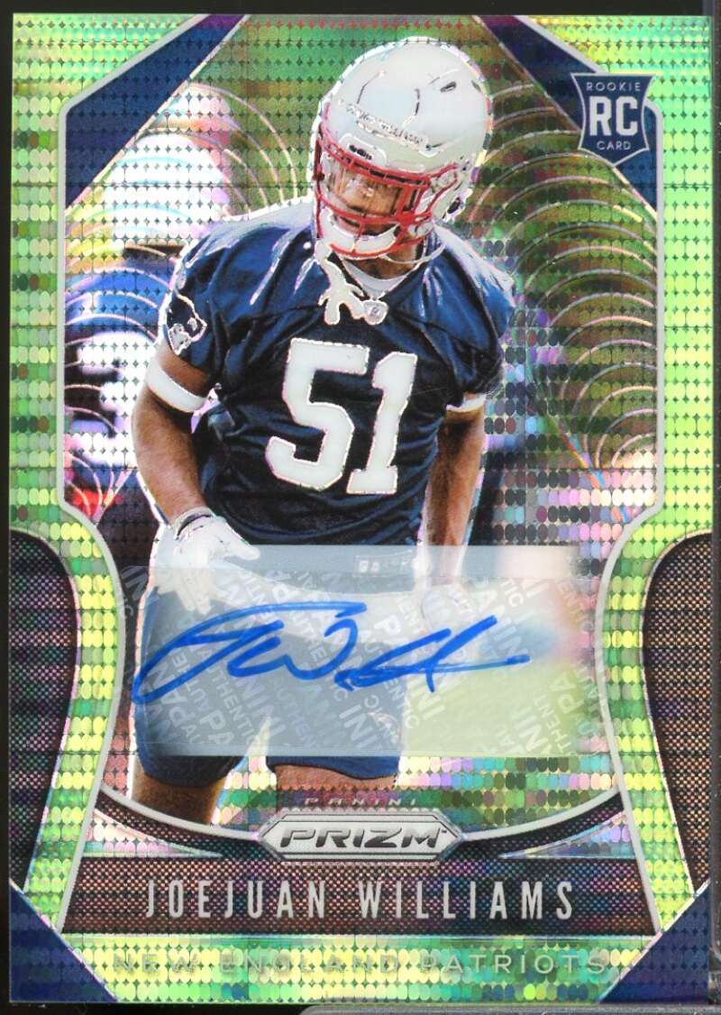 Joejuan Williams 2019 Panini Prizm Rookie Autographs Neon Green Pulsar #398  Image 1