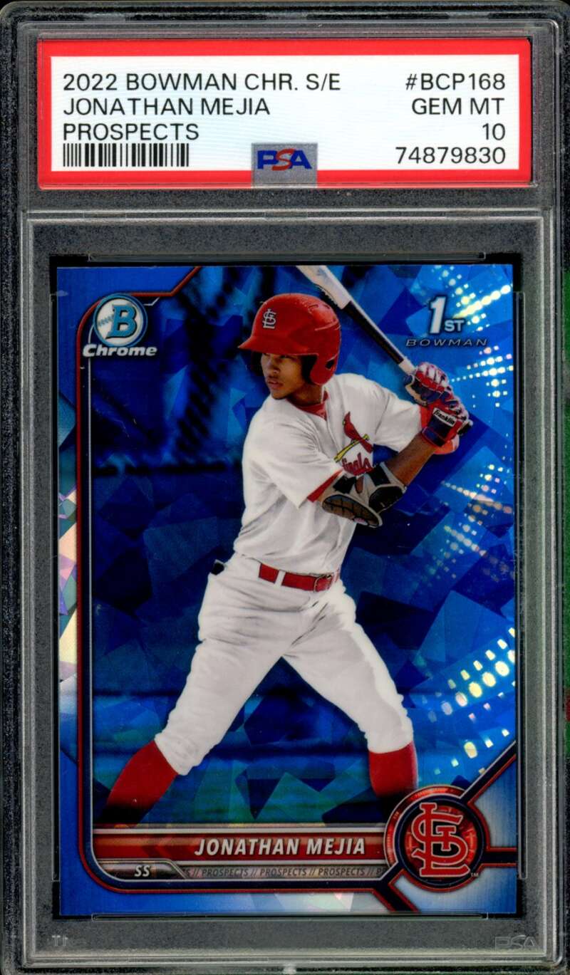 Jonathan Mejia Rookie Card 2022 Bowman Chrome Prospects #BCP168 PSA 10 Image 1