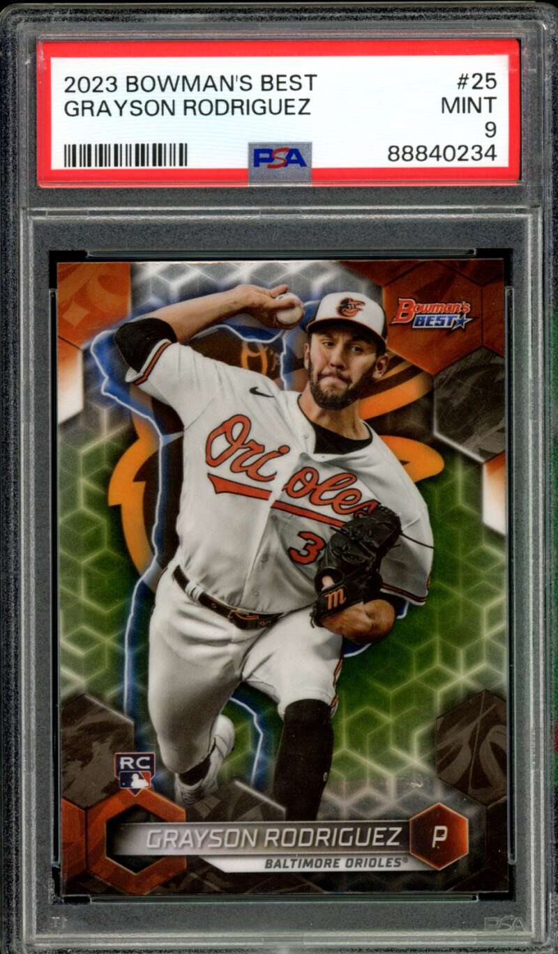 Grayson Rodriguez Rookie Card 2023 Bowman's Best #25 PSA 9 Image 1