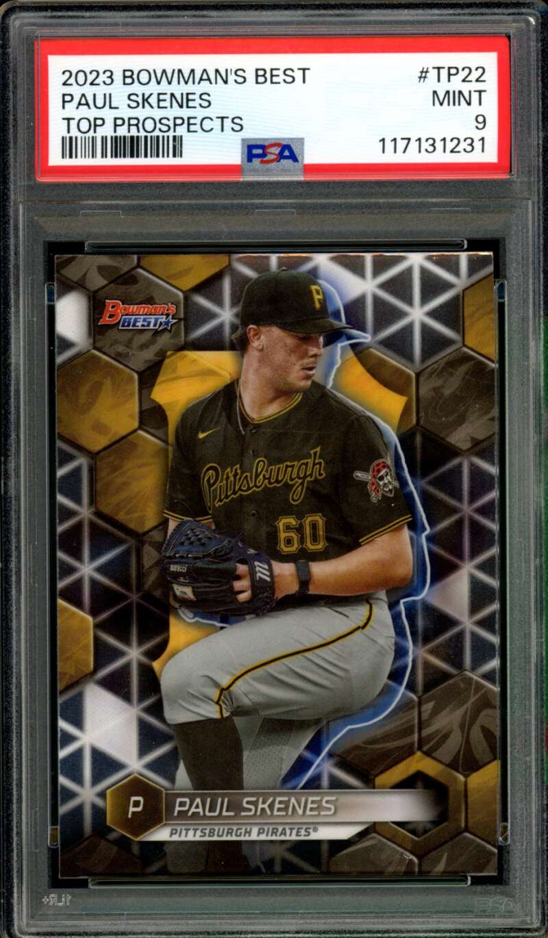 Paul Skenes Rookie Card 2023 Bowman's Best Top Prospects #TP22 PSA 9 Image 1