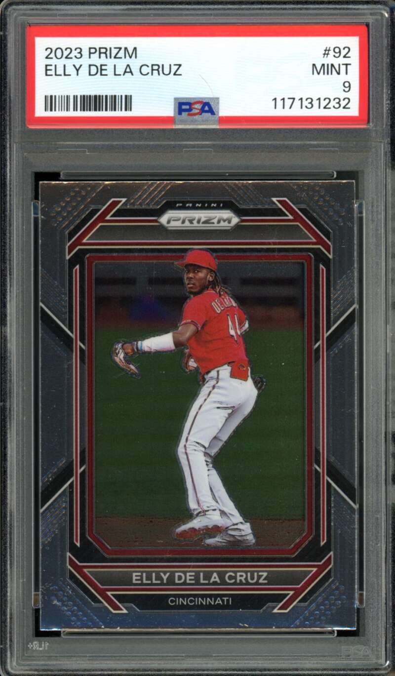 Elly De La Cruz Rookie Card 2023 Prizm #92 PSA 9 Image 1