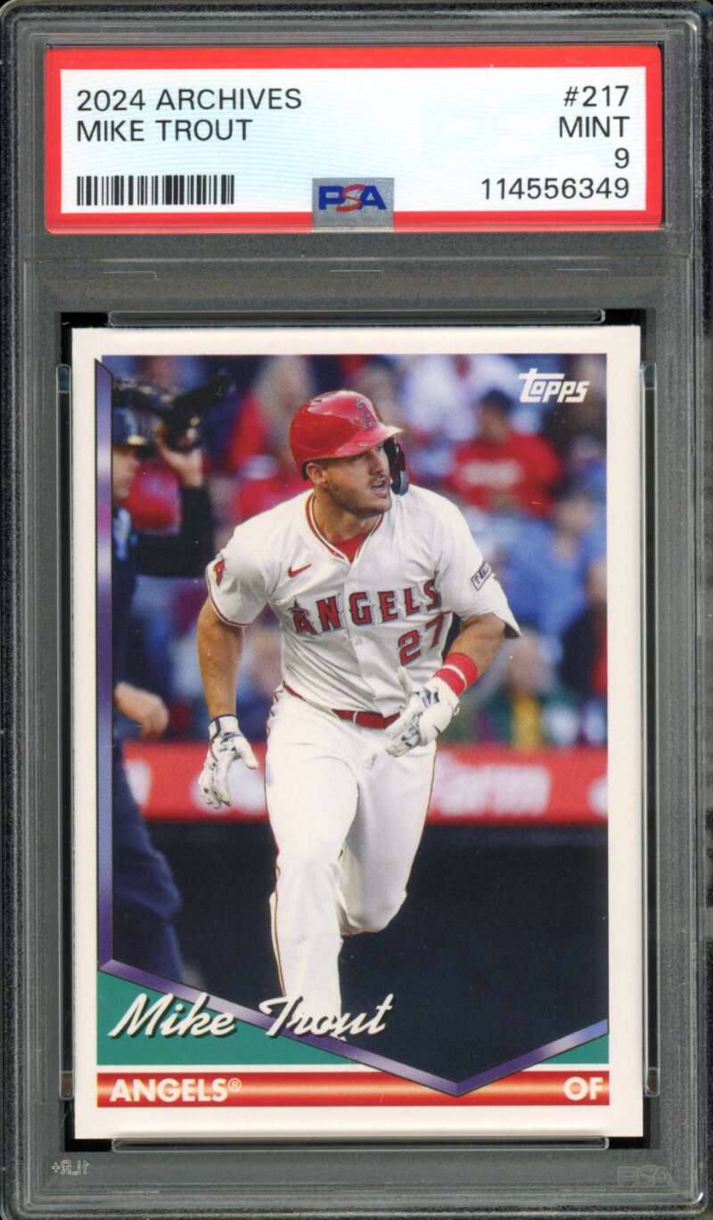 Mike Trout Card 2024 Archives #217 PSA 9 Image 1