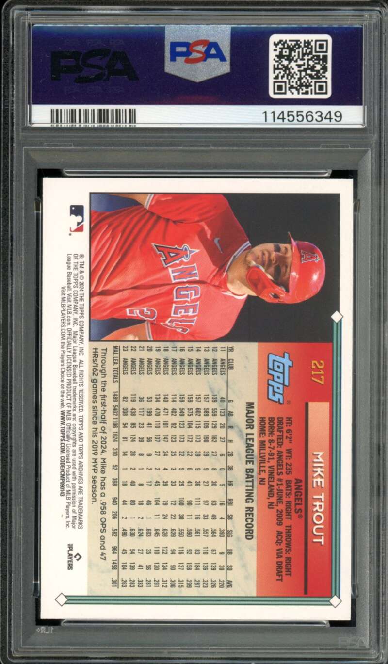 Mike Trout Card 2024 Archives #217 PSA 9 Image 2