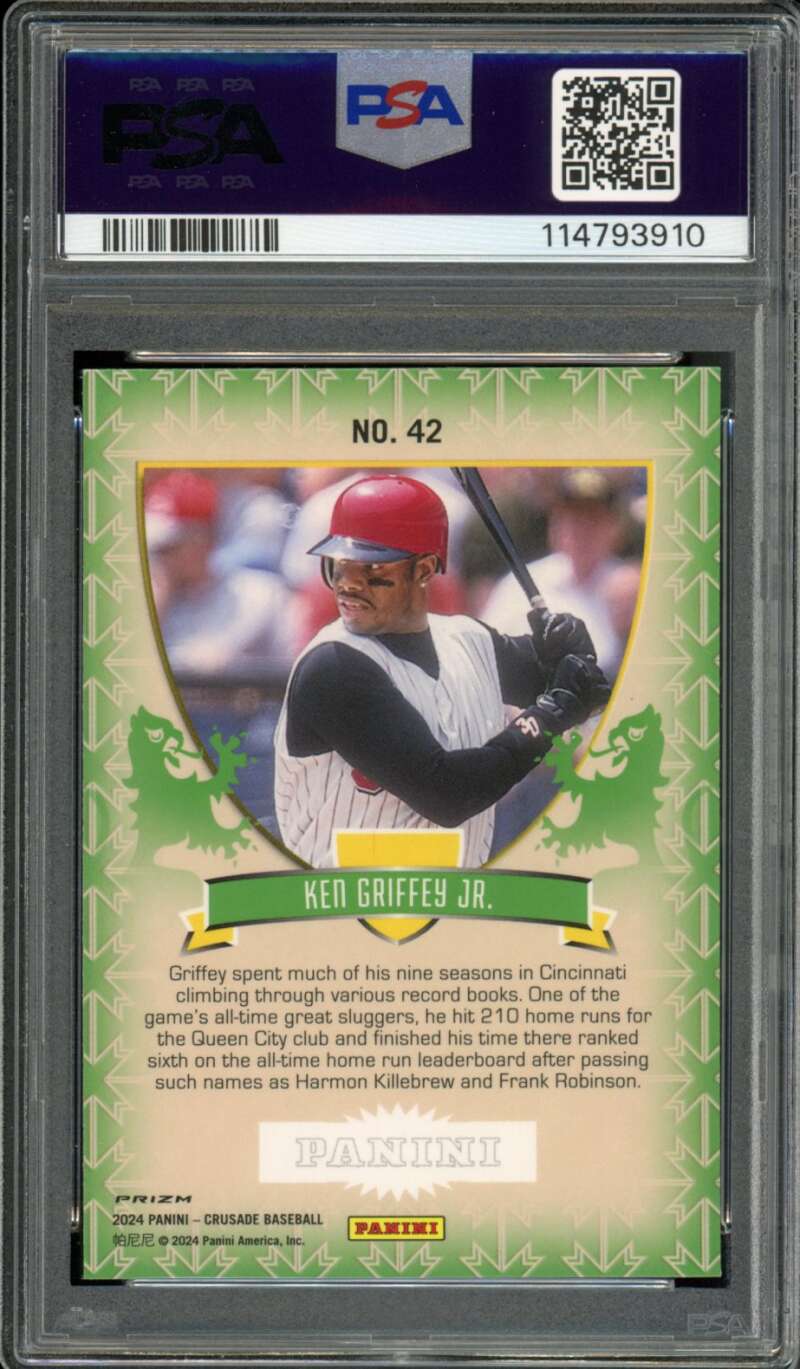 Ken Griffey Jr. Card 2024 Crusade (pop 2) #42 PSA 9 Image 2