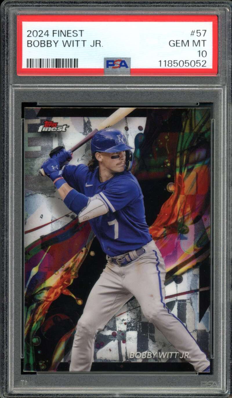 Bobby Witt Jr. Rookie Card 2024 Finest (pop 6) #57 PSA 10 Image 1