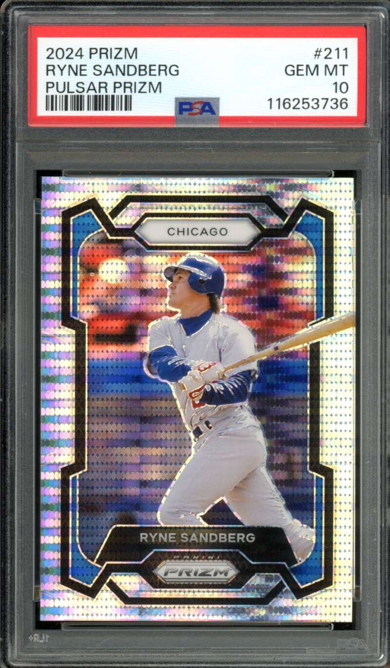 Ryne Sandberg Card 2024 Prizm Pulsar (pop 1) #211 PSA 10 Image 1