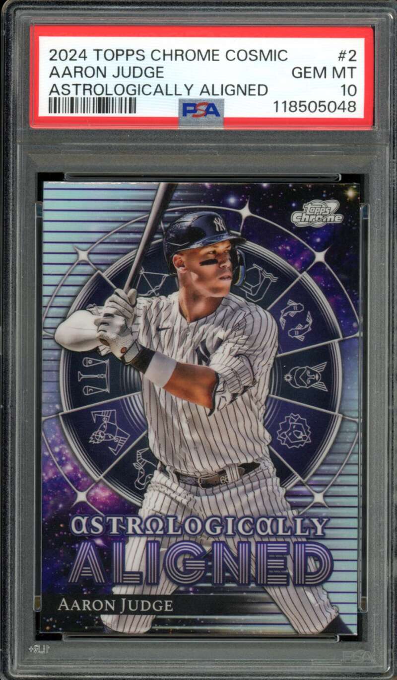 Aaron Judge Card 2024 Topps Chrome Cosmic Astrolofically Aligned #2 PSA 10 Image 1