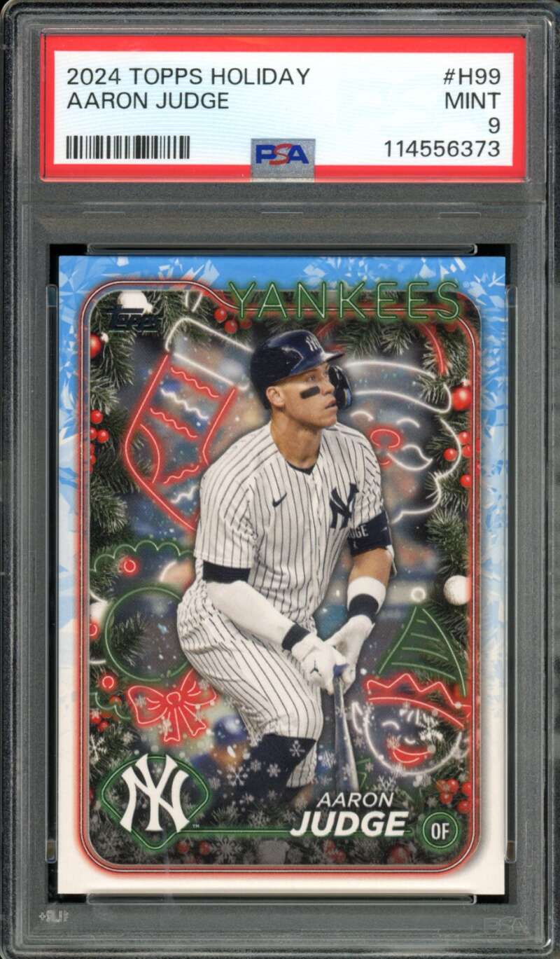 Aaron Judge Card 2024 Topps Holiday #H99 PSA 9 Image 1
