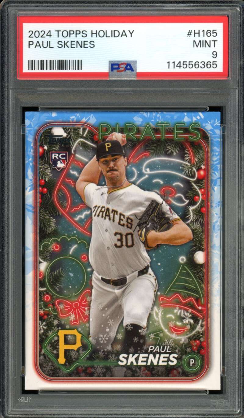 Paul Skenes Rookie Card 2024 Topps Holiday #H165 PSA 9 Image 1