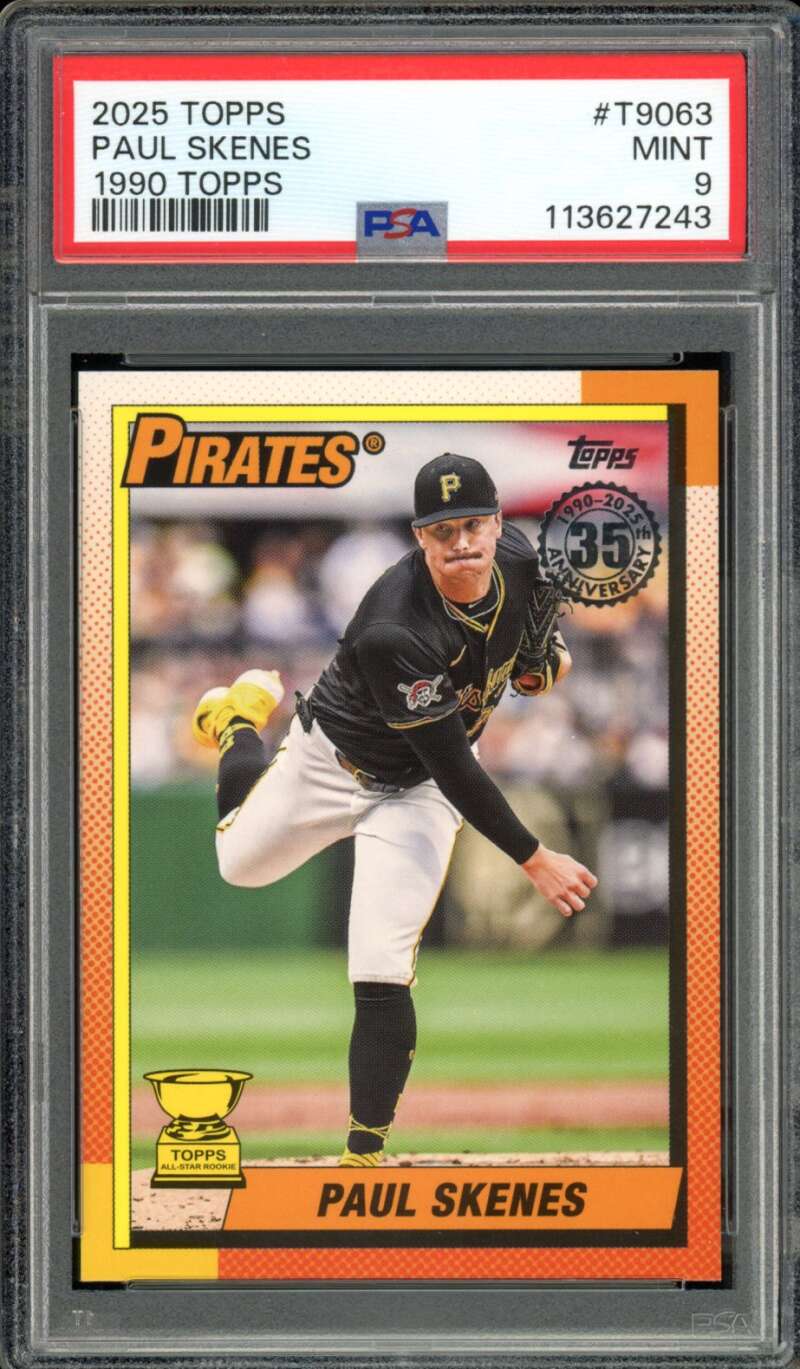 Paul Skenes Card 2025 Topps 1990 #T9063 PSA 9 Image 1
