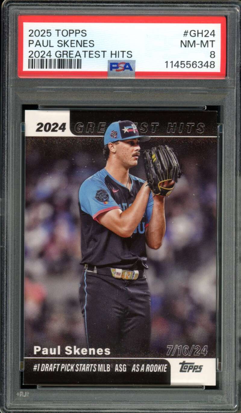 Paul Skenes Card 2025 Topps #GH24 PSA 8 Image 1