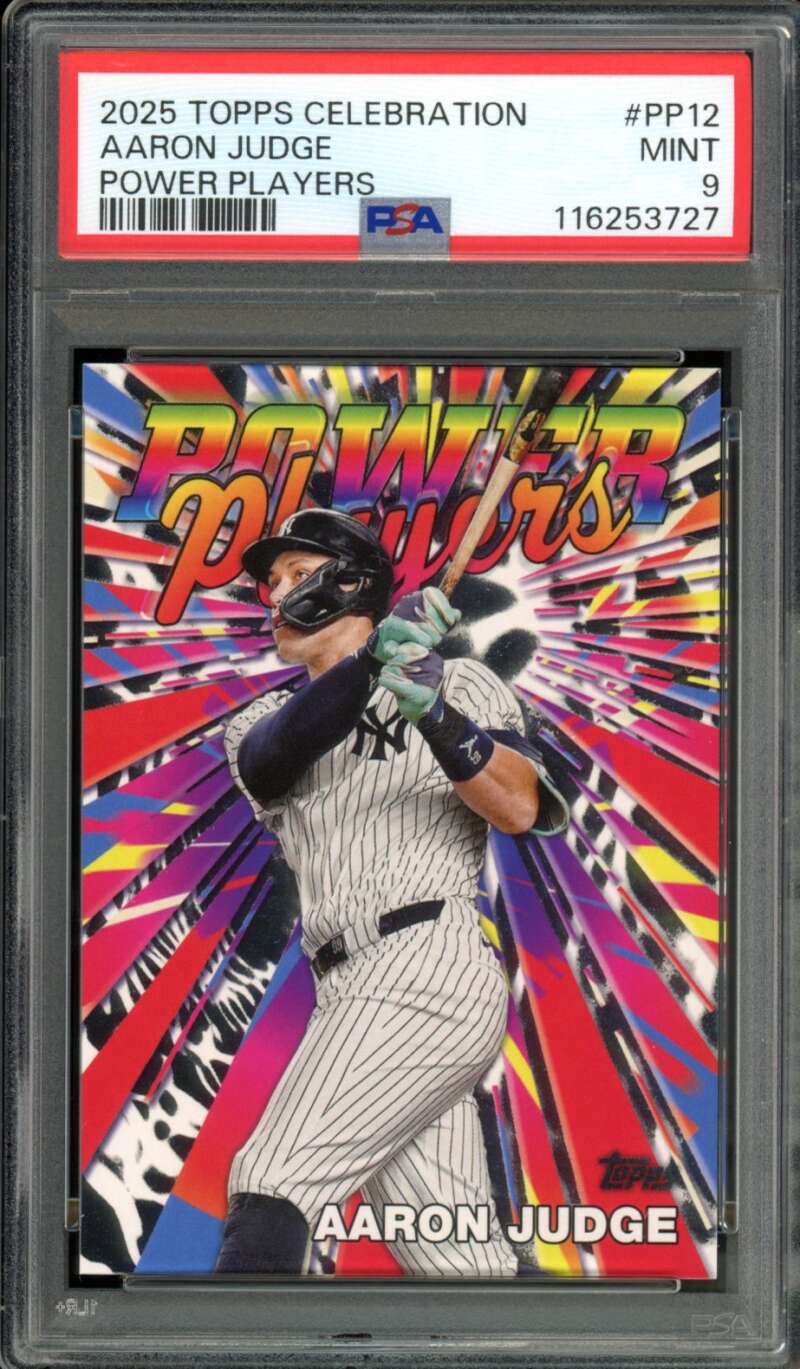 Aaron Judge Card 2025 Topps Celebration Power Players #PP12 PSA 9 Image 1