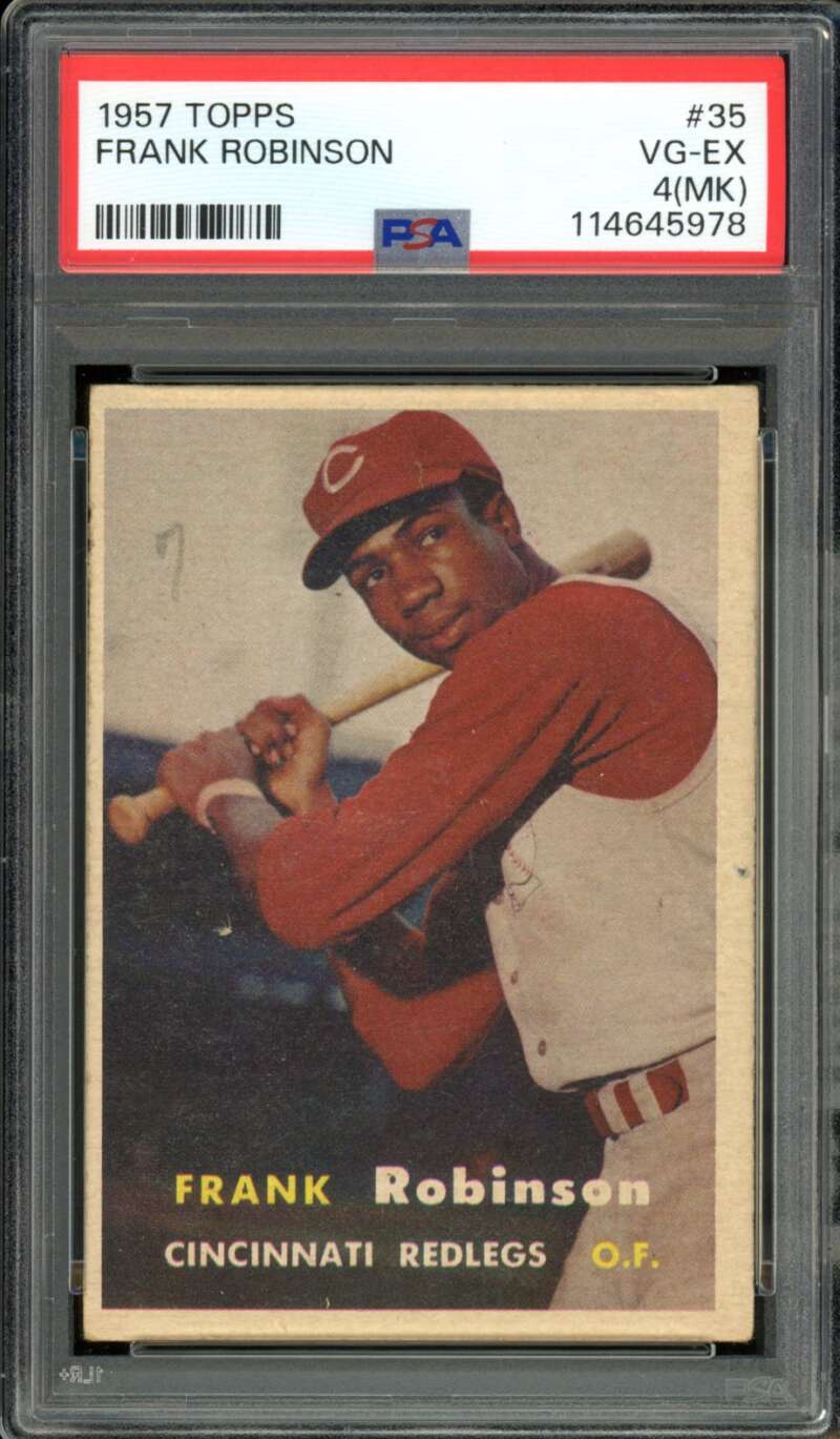Frank Robinson Rookie Card 1957 Topps #35 PSA 4 (MK) Image 1