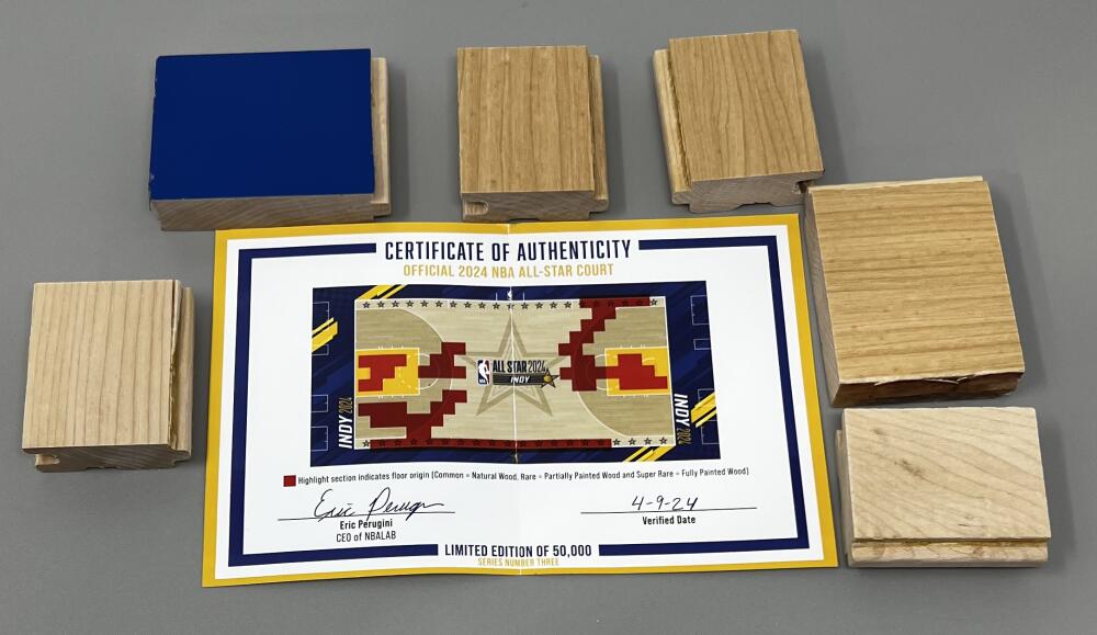 2024 NBA All-Star Court Wood Pieces w/ COA Image 2