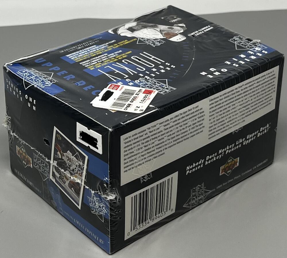 1993-94 Upper Deck French/English Series One Jumbo Packs Hockey Box Image 2