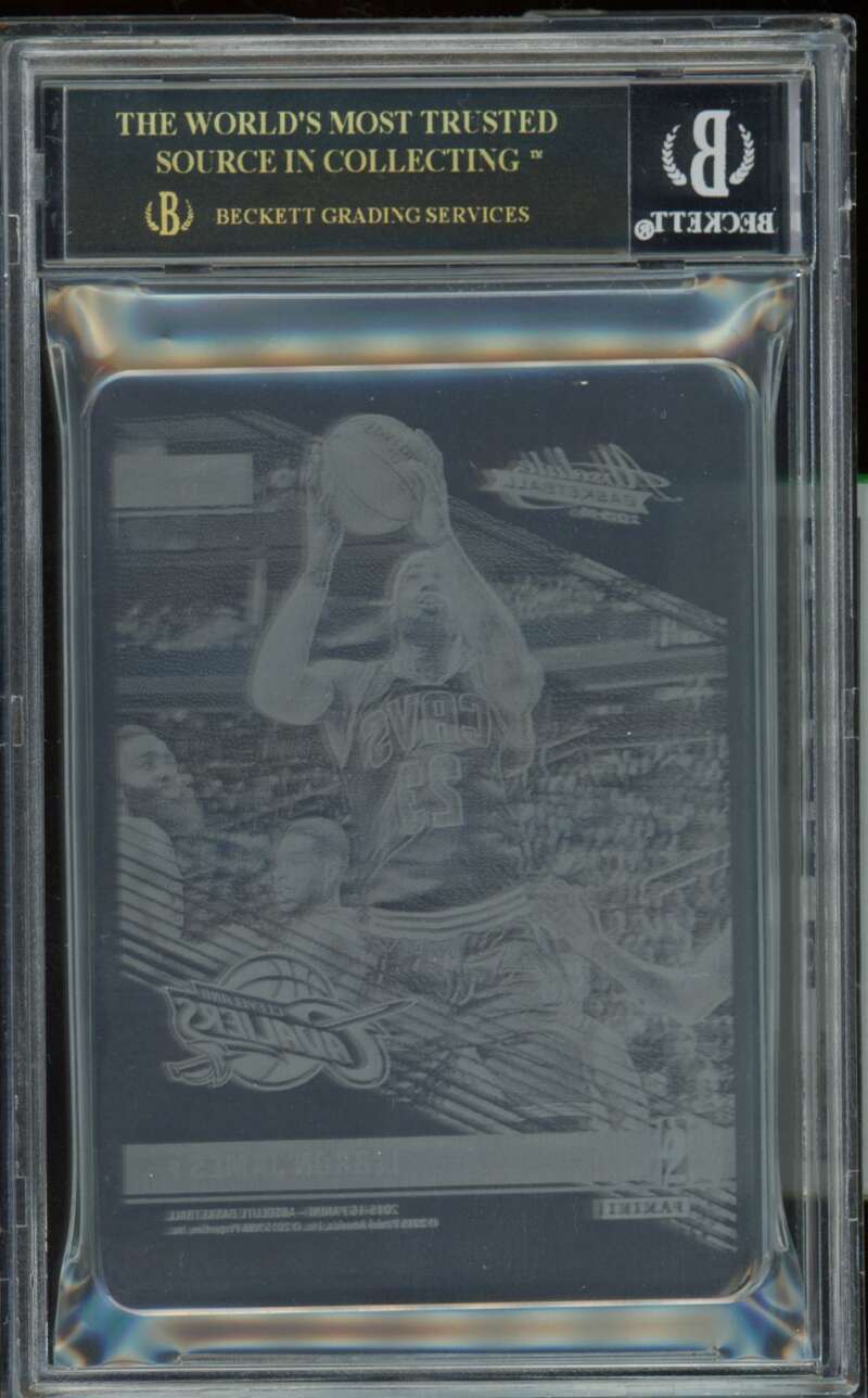 LeBron James Card 2015-16 Absolute Memorabilia Glass (PRISTINE BLACK) #11 BGS 10 Image 2