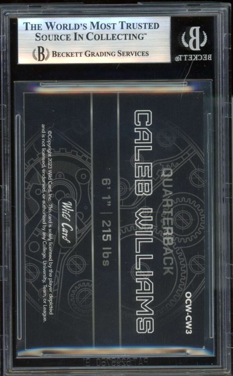 Caleb Williams Rookie Card 2023 Wild Card Hatch Purple (15/15) #OCWCW3 BGS 8.5 Image 2