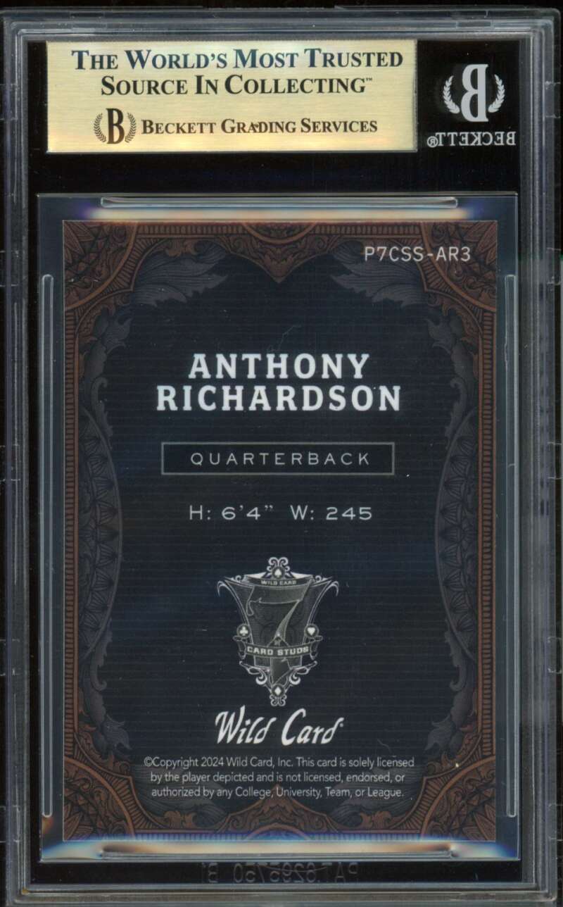 Anthony Richardson Rookie 2024 Wild Card Lava Rainbow (1/1) #P7Cssar3 BGS 9.5 Image 2