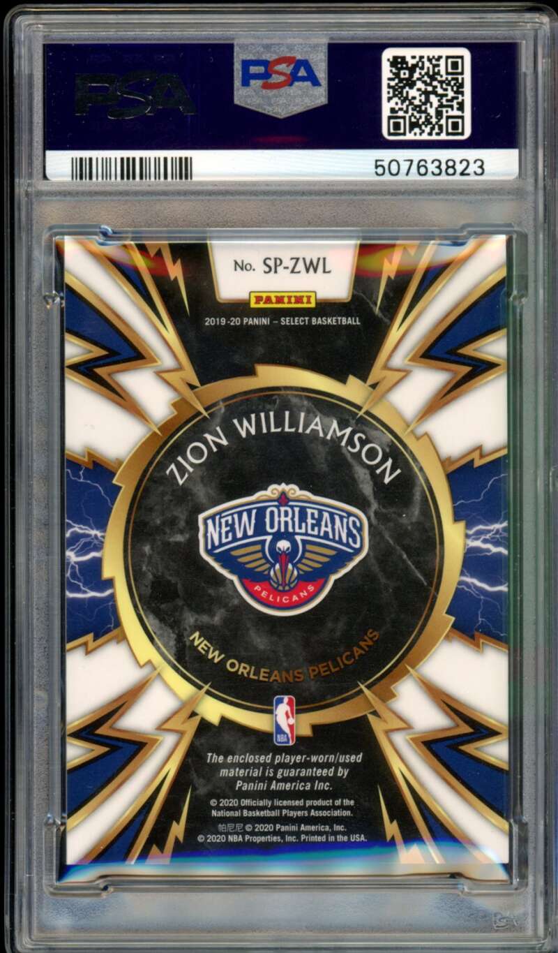 Zion Williamson Rookie Card 2019-20 Panini Select #Spzwl PSA 10 Image 2