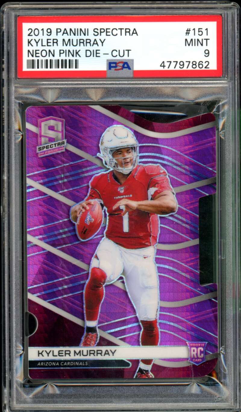 Kyler Murray Rookie 2019 Panini Spectra Neon Pink Die Cut (13/20) #151 PSA 9 Image 1