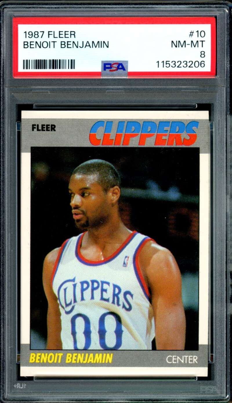 Benoit Benjamin Rookie Card 1986-87 Fleer #8 PSA 10 Image 1