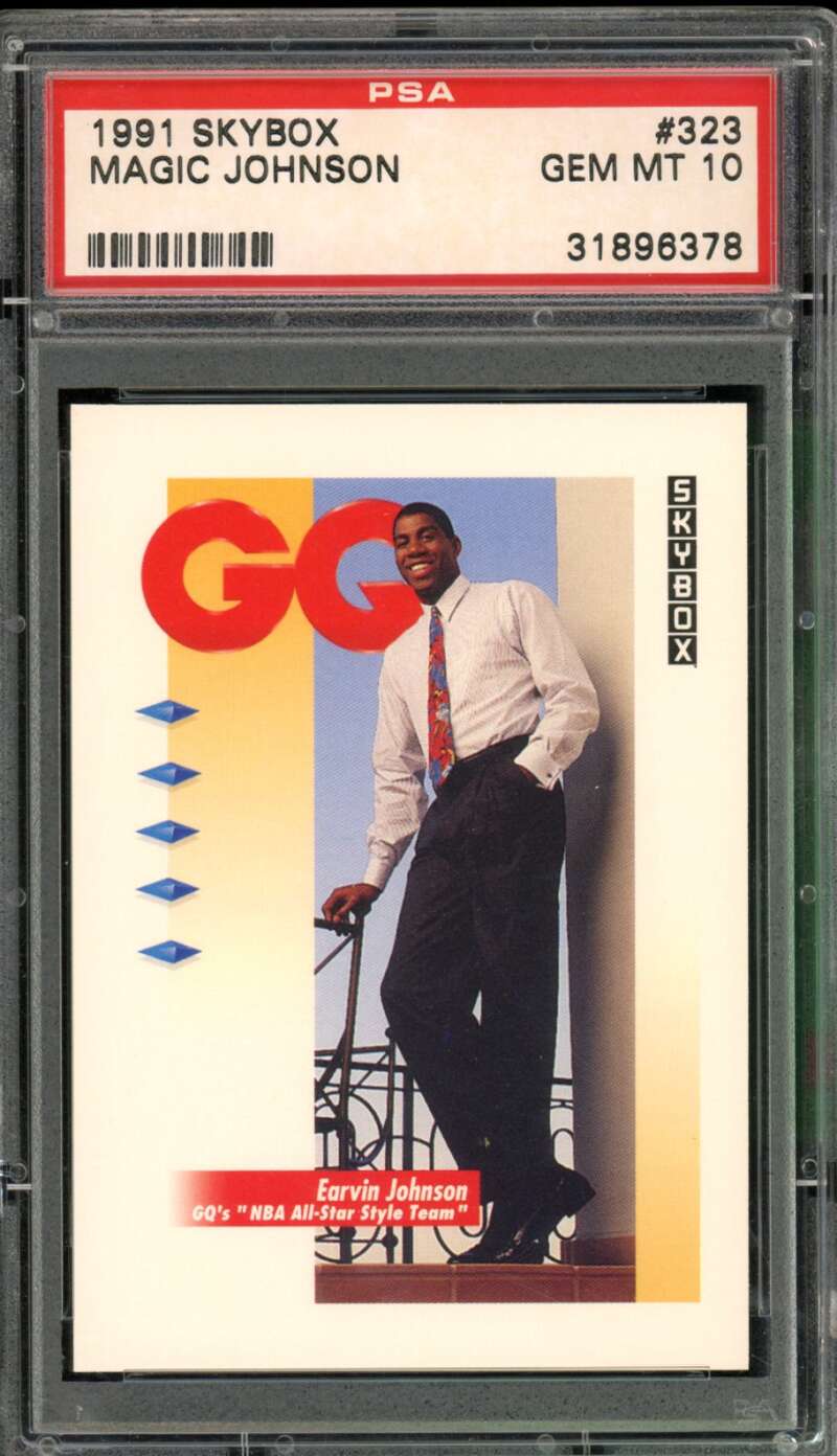 Magic Johnson Card 1991-92 SkyBox #323 PSA 10 Image 1
