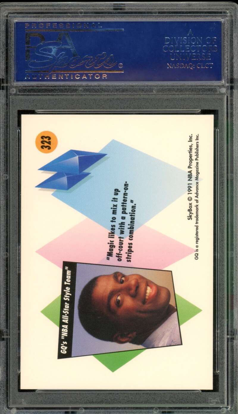 Magic Johnson Card 1991-92 SkyBox #323 PSA 10 Image 2