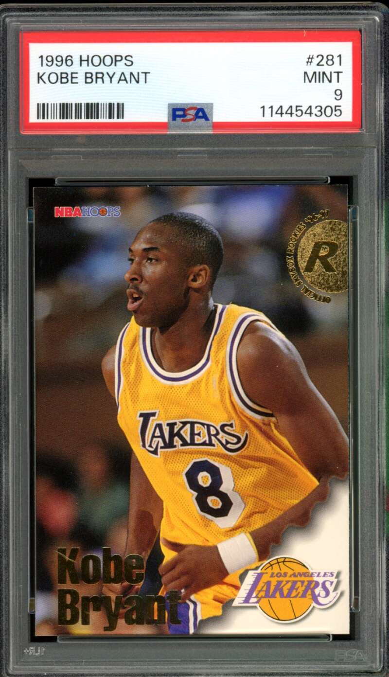 Kobe Bryant Rookie Card 1996-97 Hoops #281 PSA 9 Image 1