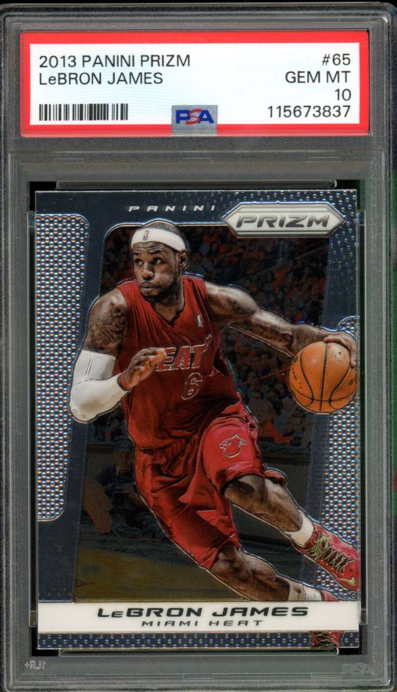 LeBron James Card 2013-14 Panini Prizm #65 PSA 10 Image 1