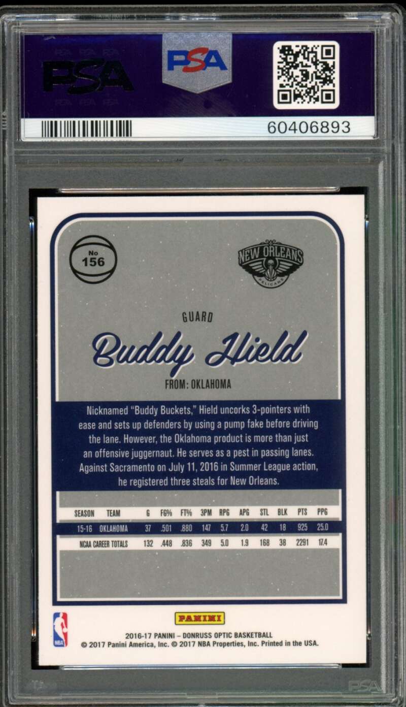 Buddy Hield Rookie Card 2016-17 Panini Donruss Optic #156 PSA 9 Image 2