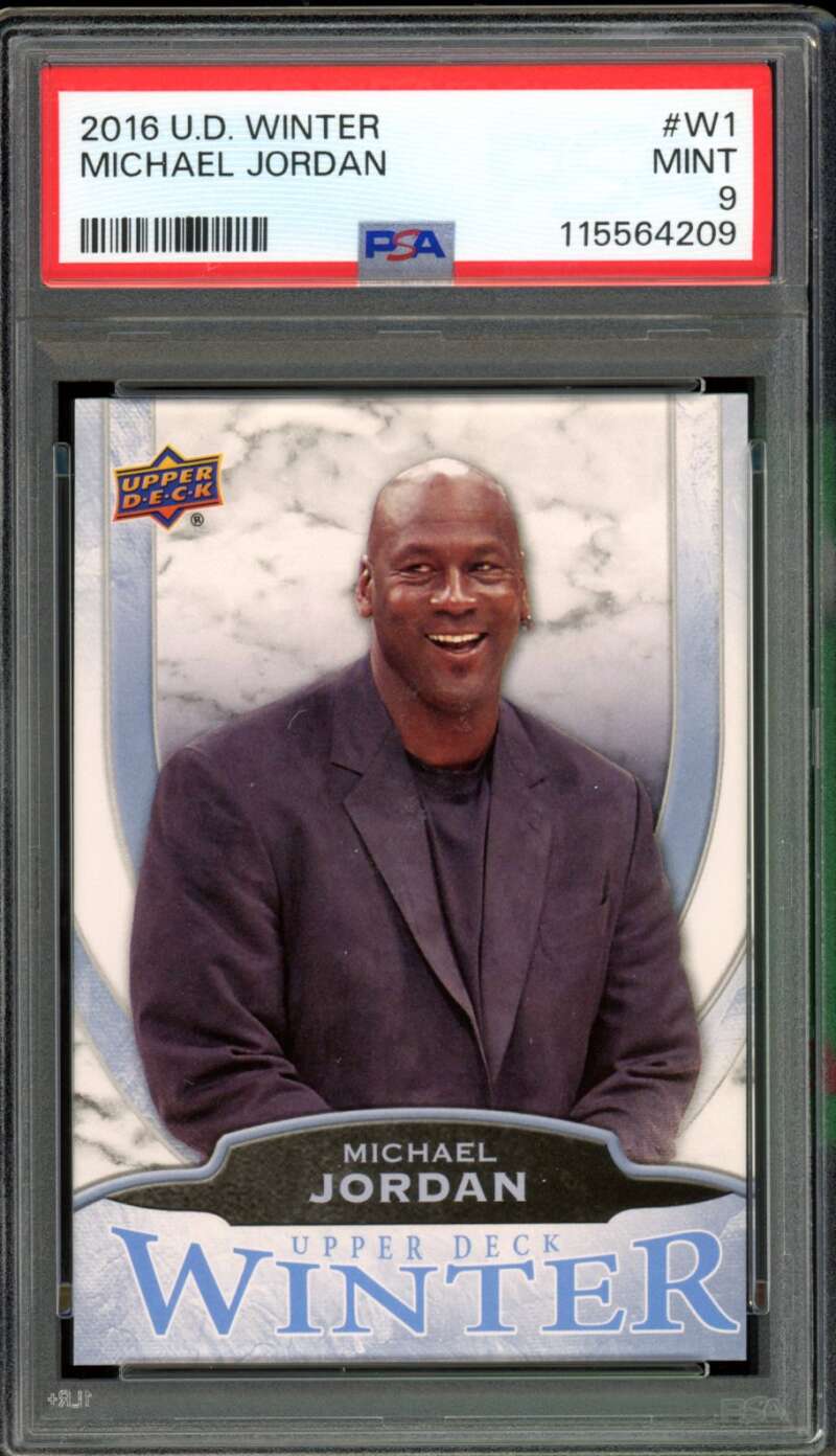 Michael Jordan Card 2016-17 Upper Deck Winter #W1 PSA 9 Image 1