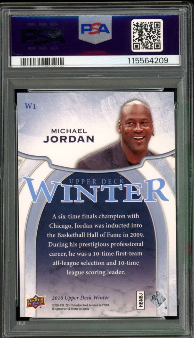 Michael Jordan Card 2016-17 Upper Deck Winter #W1 PSA 9 Image 2